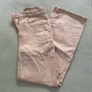 Madewell Perfect Vintage Wide Leg Pink Jeans